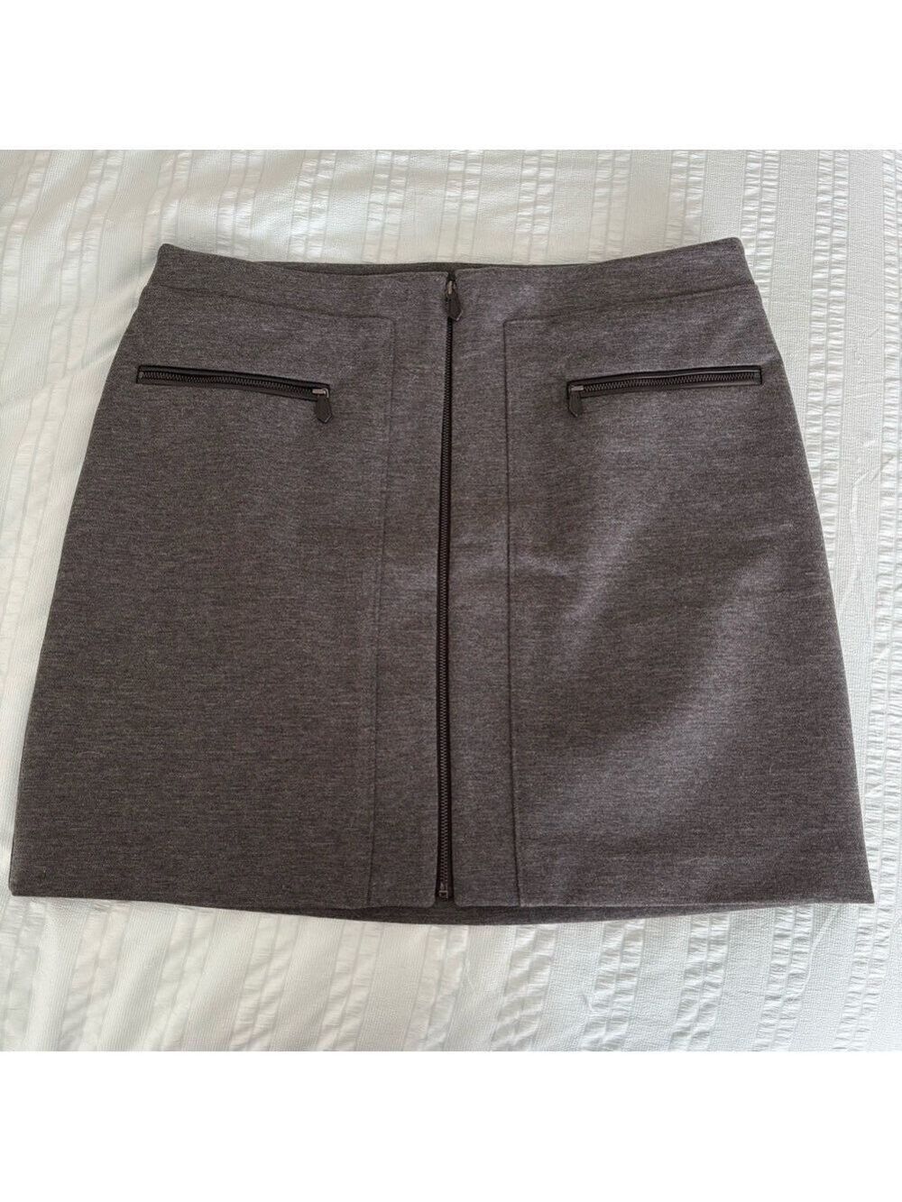 White House Black Market Gray Mini Pencil Skirt for Work